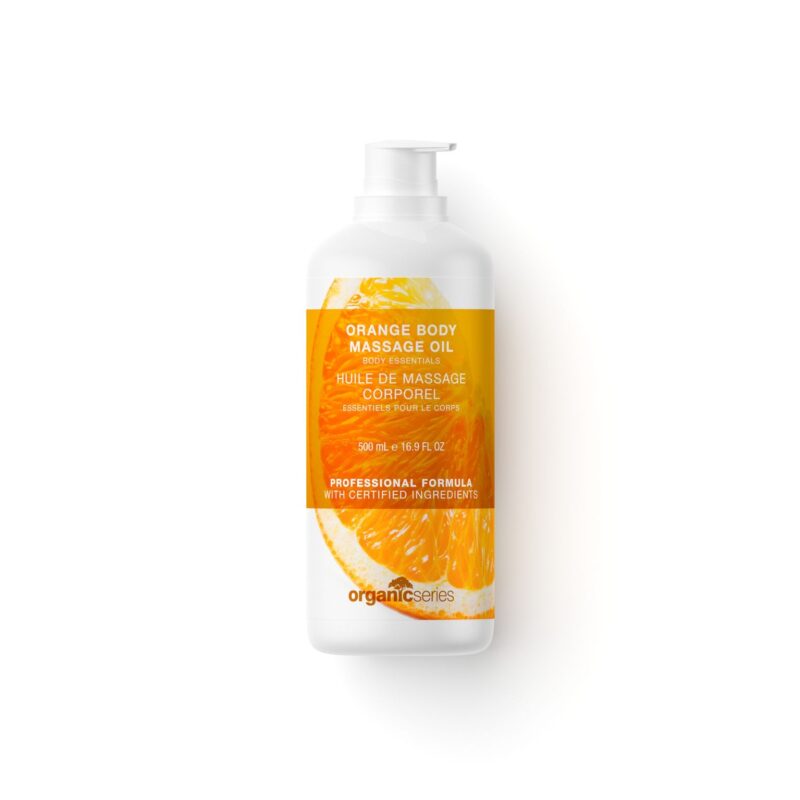 orange body massage oil by organic series