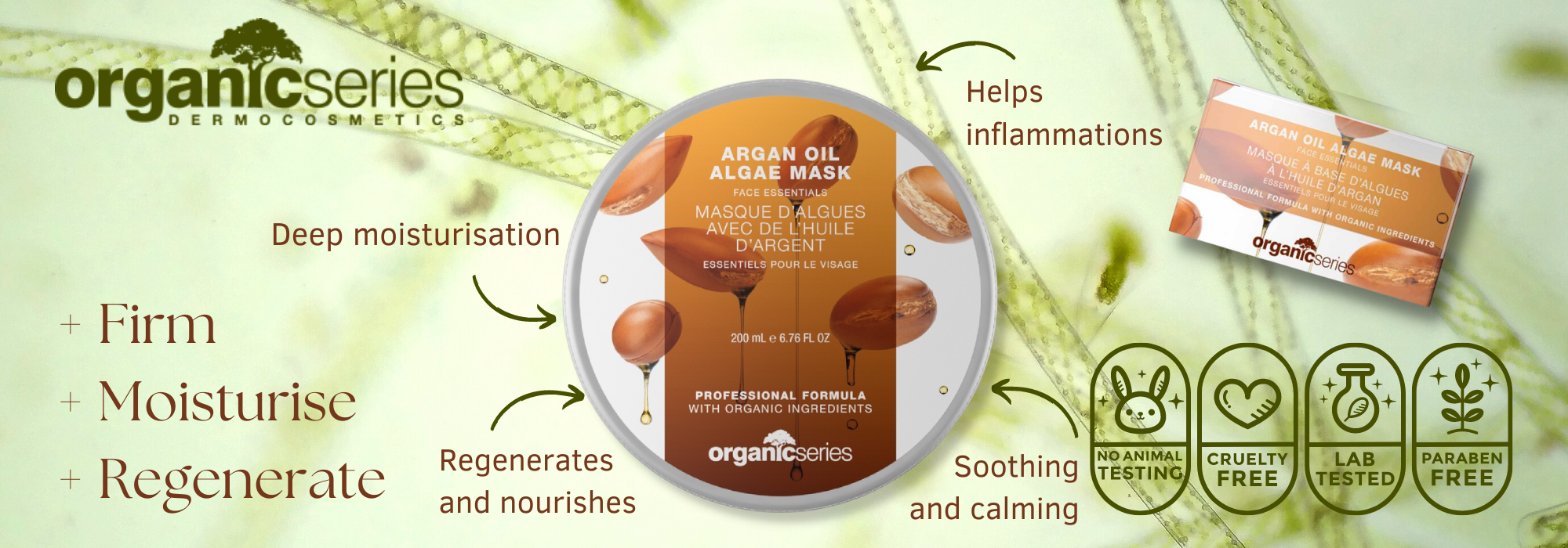 argan oil algae face mask by organic series