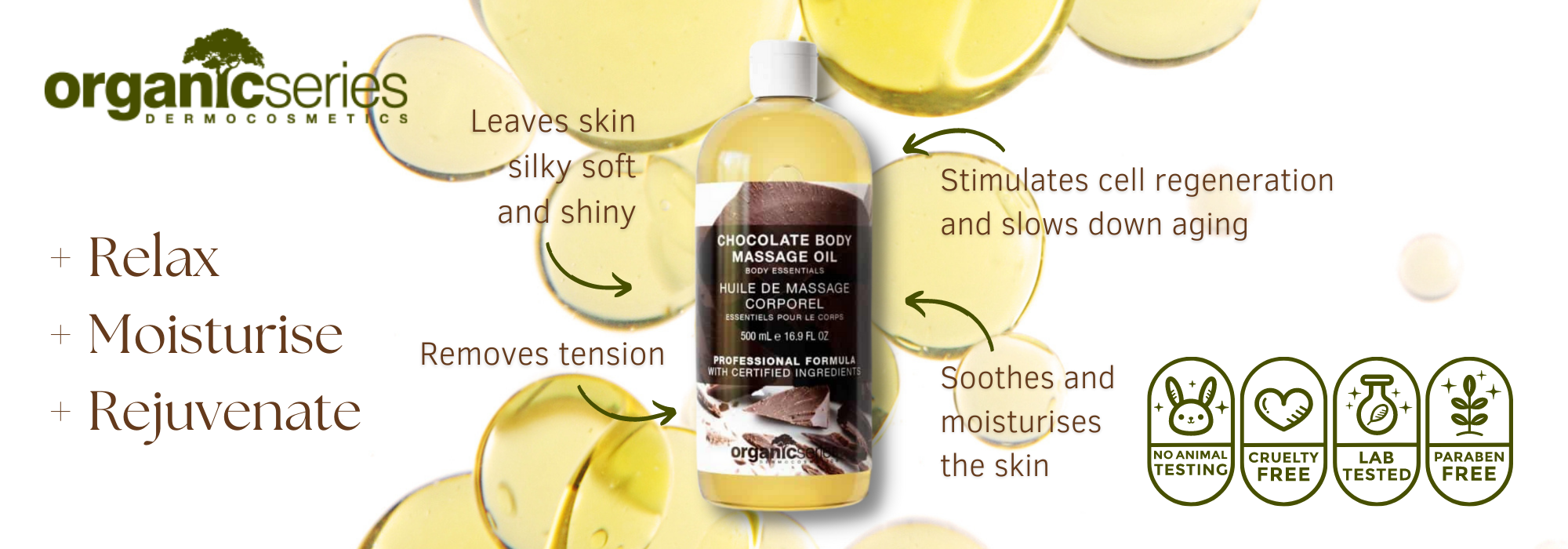 chocolate body massage oil by organic series