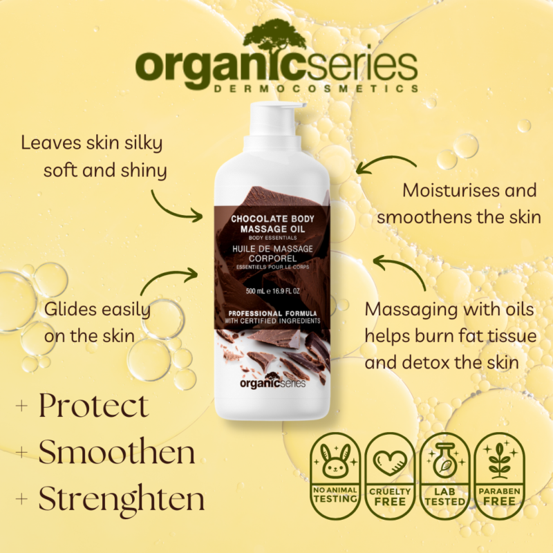 chocolate body massage oil by organic series