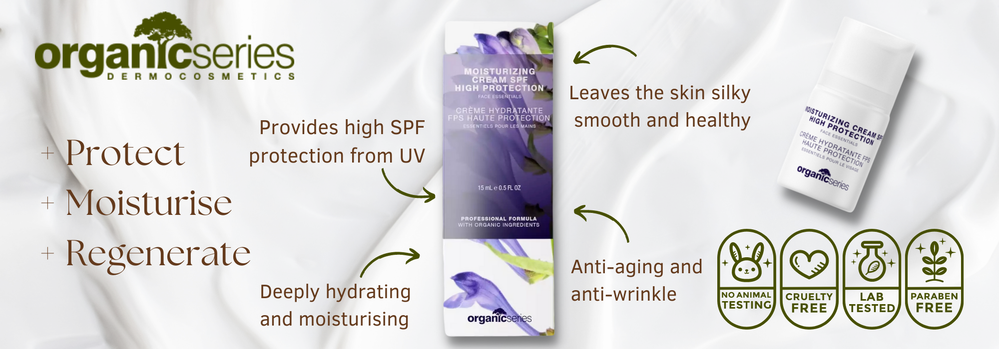 face moisturiser with sunscreen spf40 by organic series moisturising cream forte high protection
