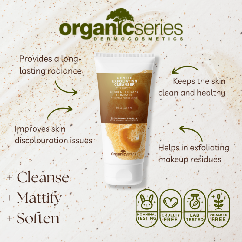 gentle exfoliating cleanser by organic series