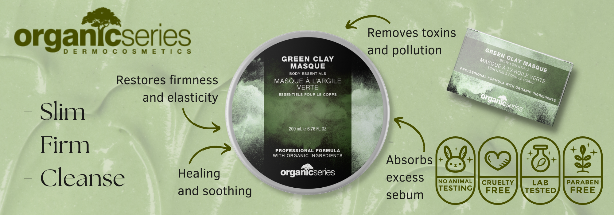  green clay mask facial by organic series