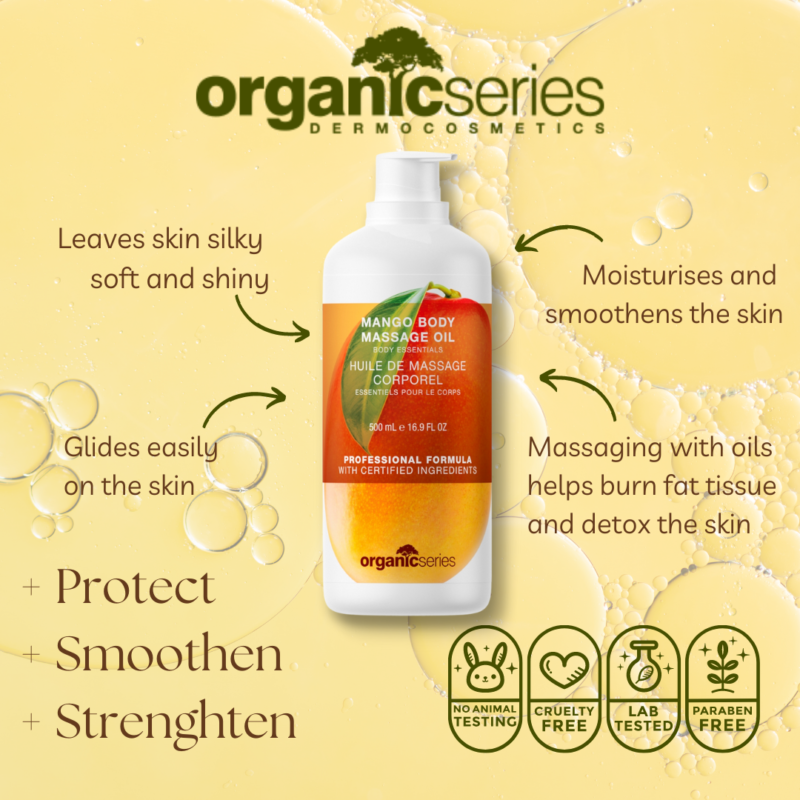 mango body massage oil by organic series