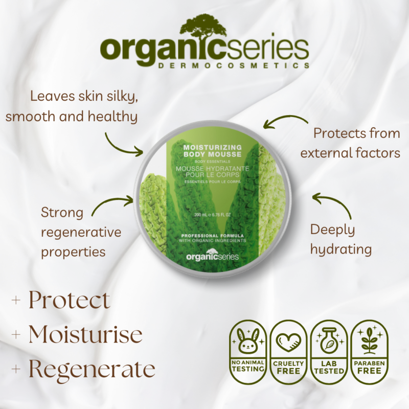 moisturising body mousse by organic series