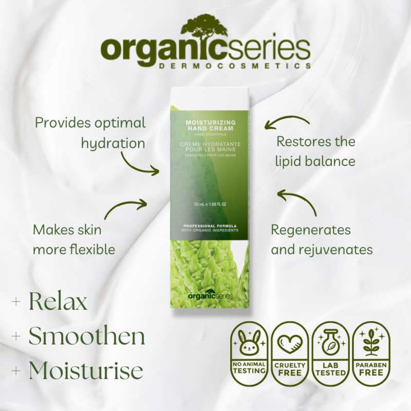 moisturising organic hand cream by organic series
