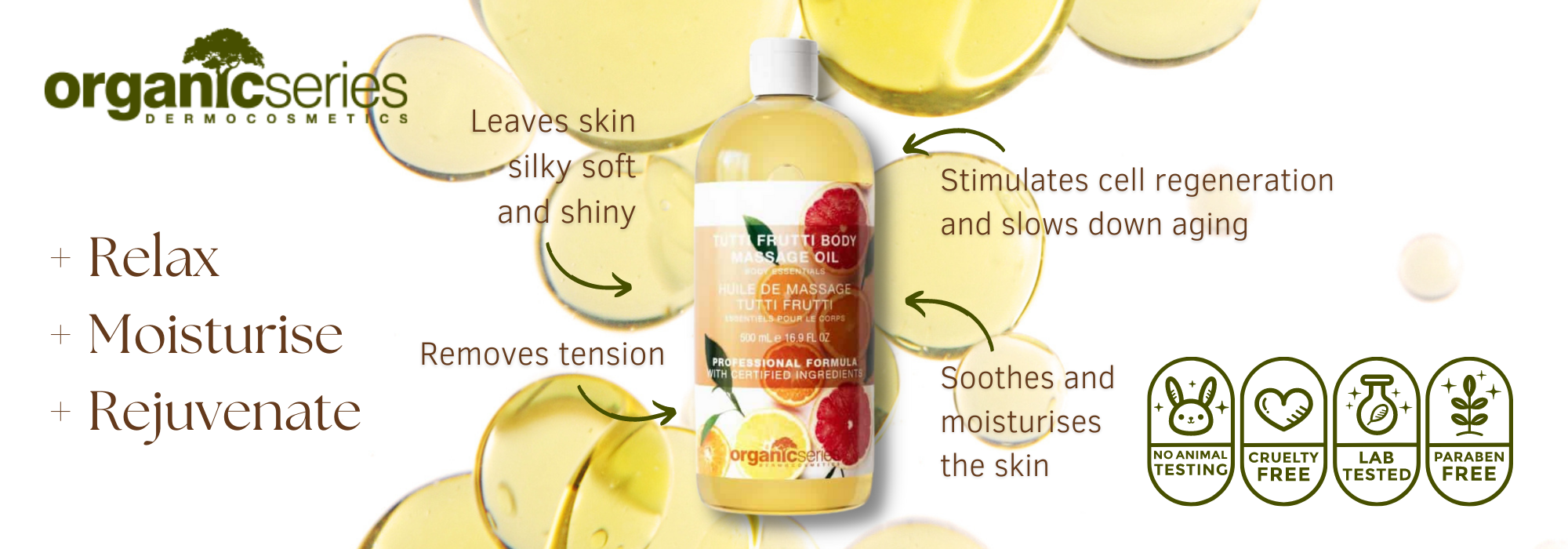 tutti frutti body massage oil by organic series
