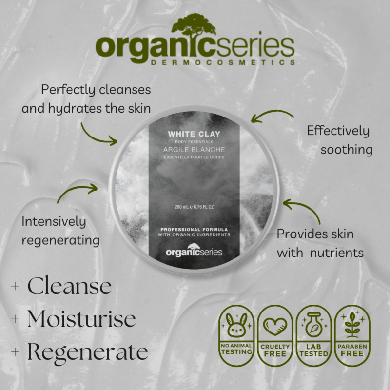 white clay mask facial by organic series